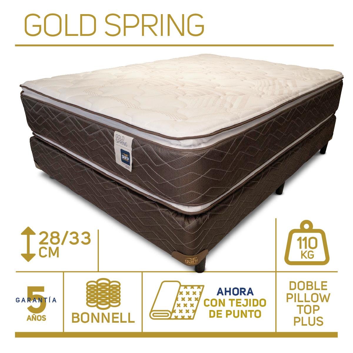 Colchon Gani Gold 140x190 Resortes (Hasta 110) 2 plazas (140cm)- Resortes - Imagen 2