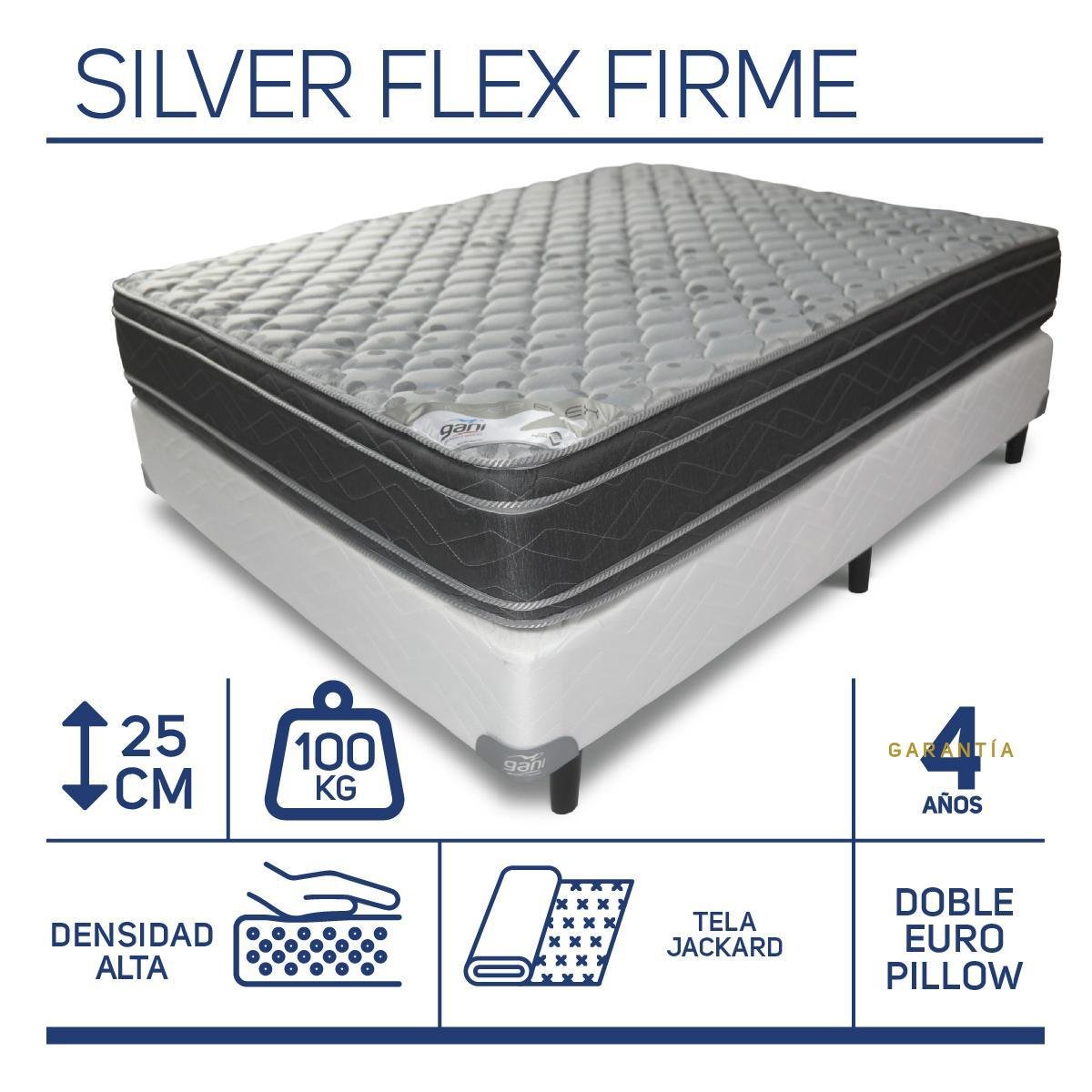 Colchon Gani Silver 90x190 (hasta 110 kg) -1 1/2 (90cm o 100cm) Espuma - Imagen 2