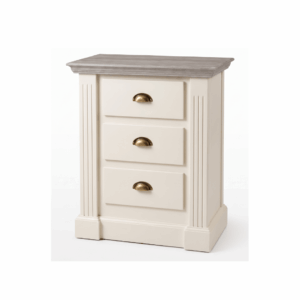 Mesa de Luz de Madera 3 Cajones Amor